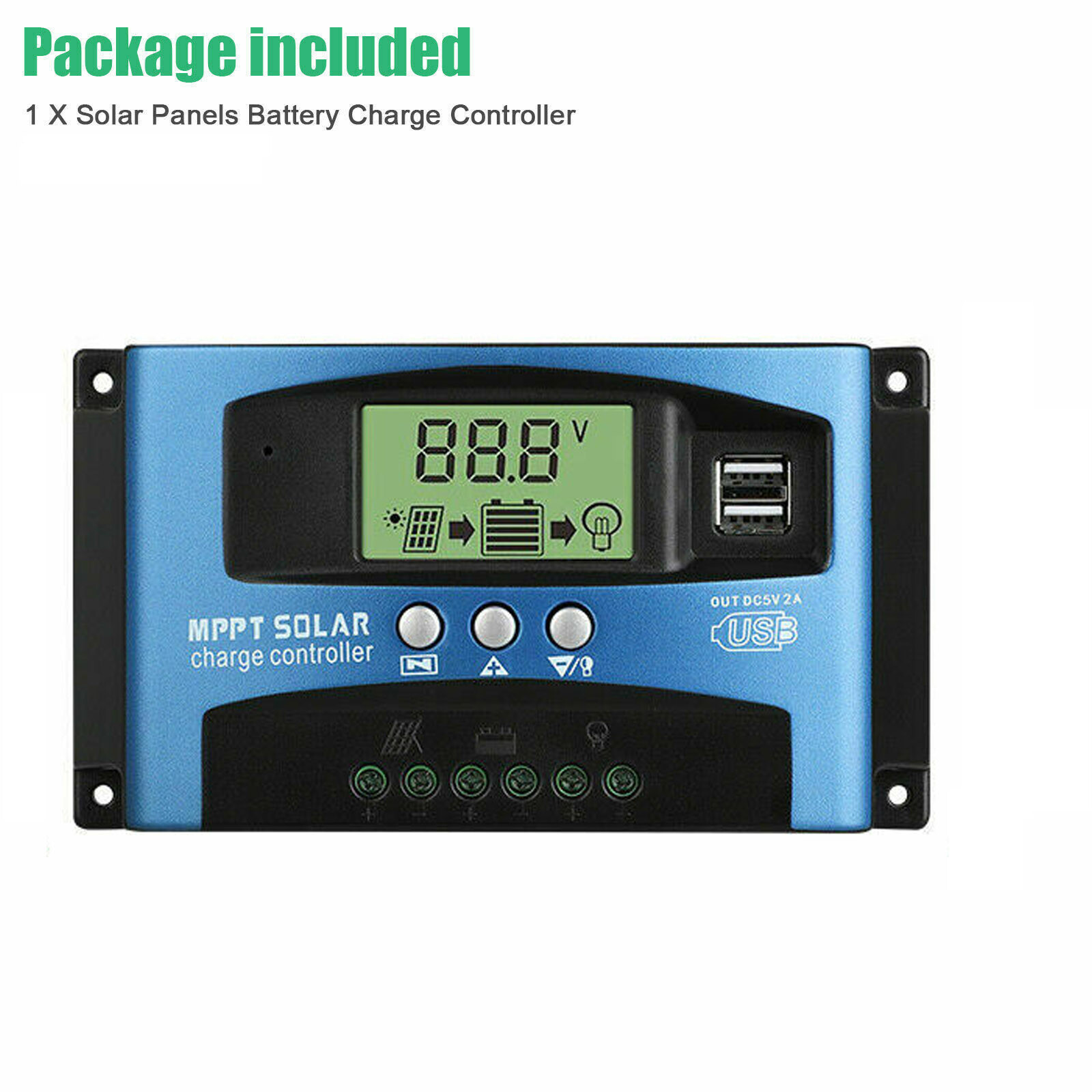 100A MPPT Solar Panel Regulator Charge Controller 12/24V Auto Focus Tracking New