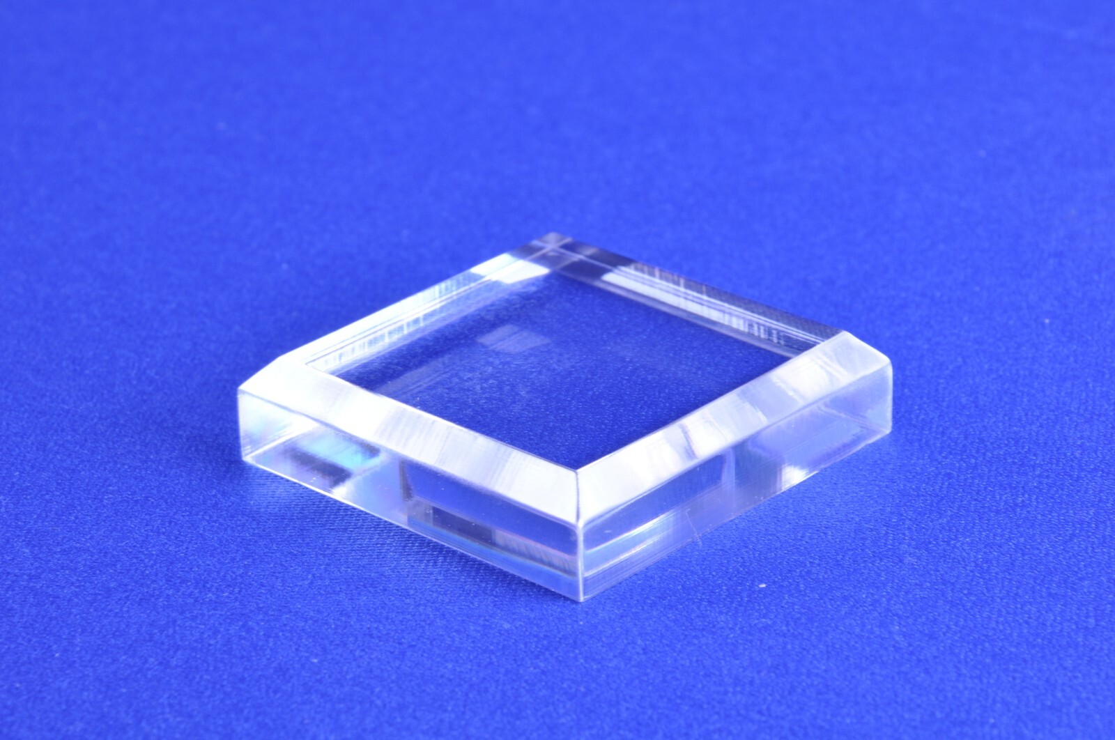 Clear Acrylic Square Beveled Display Base, 3" W x 3"L  x 1/2" H FREE SHIPPING