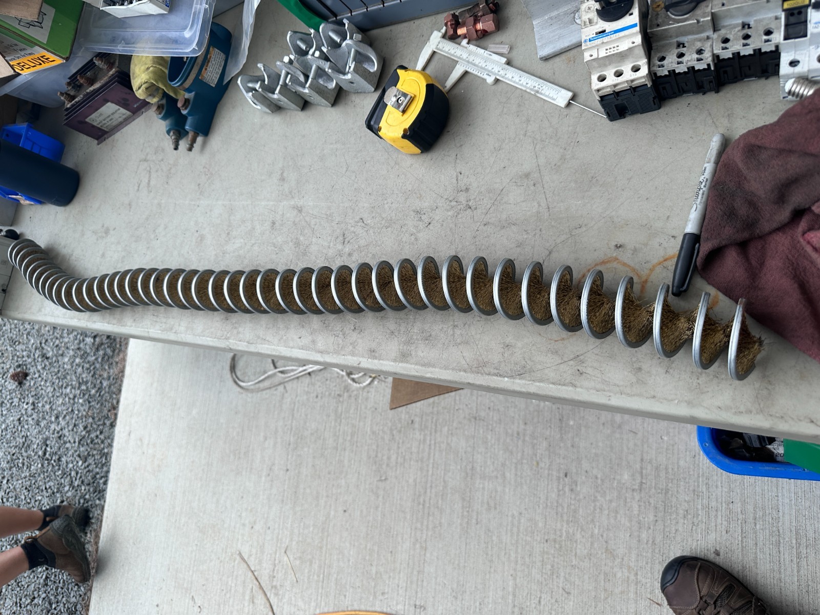 AZWipe 60 Brass Wire Spiral Brush, 48" Long, 2-1/4" OD -  (Lot of 4)
