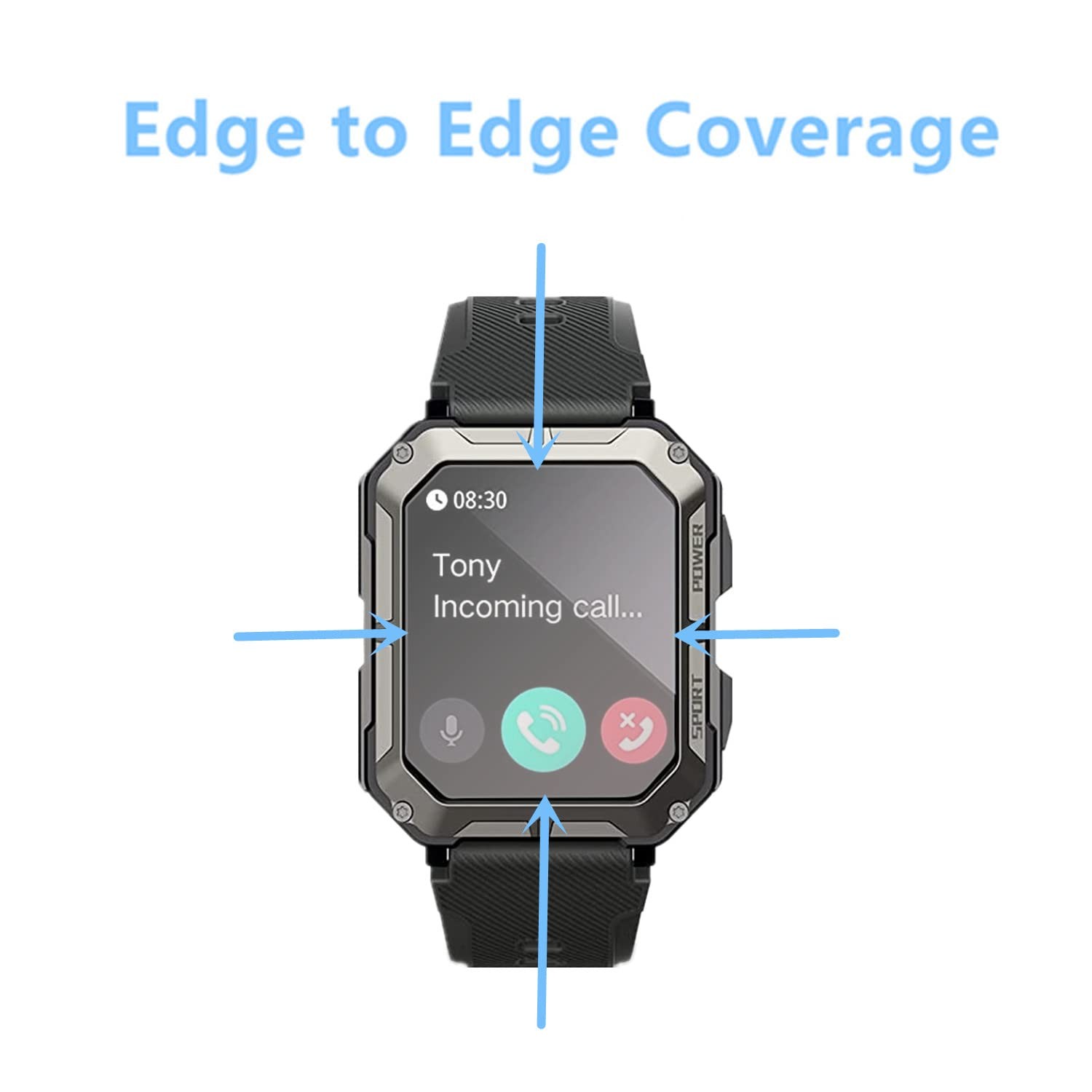 Compatible Smartwatch Screen Protector 6 Pack â€“ HD PET Film for 1.83'' Models