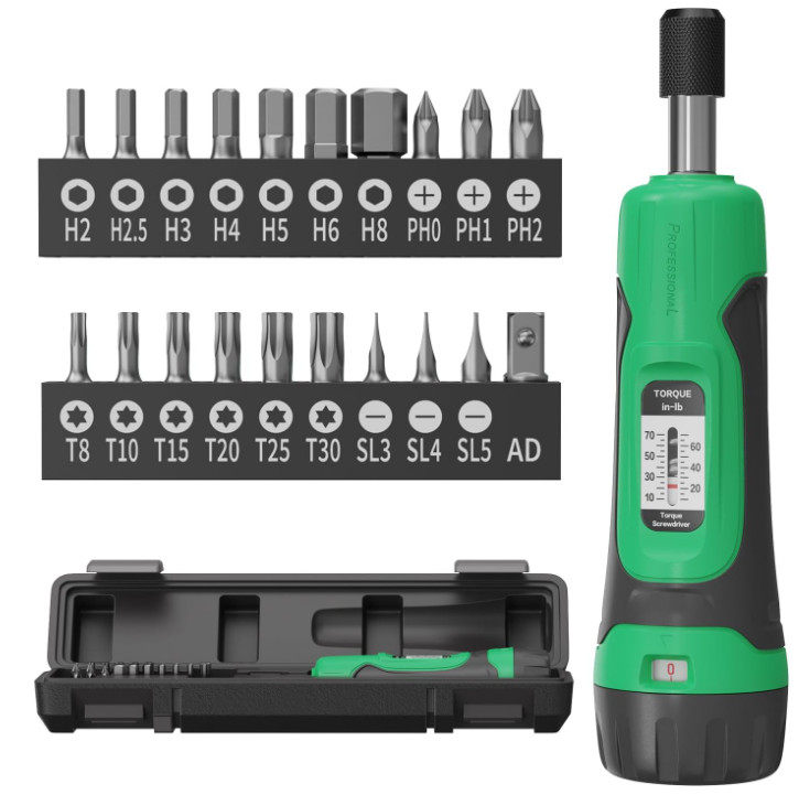 Torque Screwdriver, 1/4" Drive Screwdriver Torque Wrench 10-70 Inch Pounds