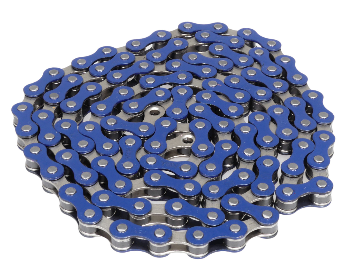 Yaban S410 BMX chain 1/2" X 1/8" 112L NICKEL inner / BLUE outer
