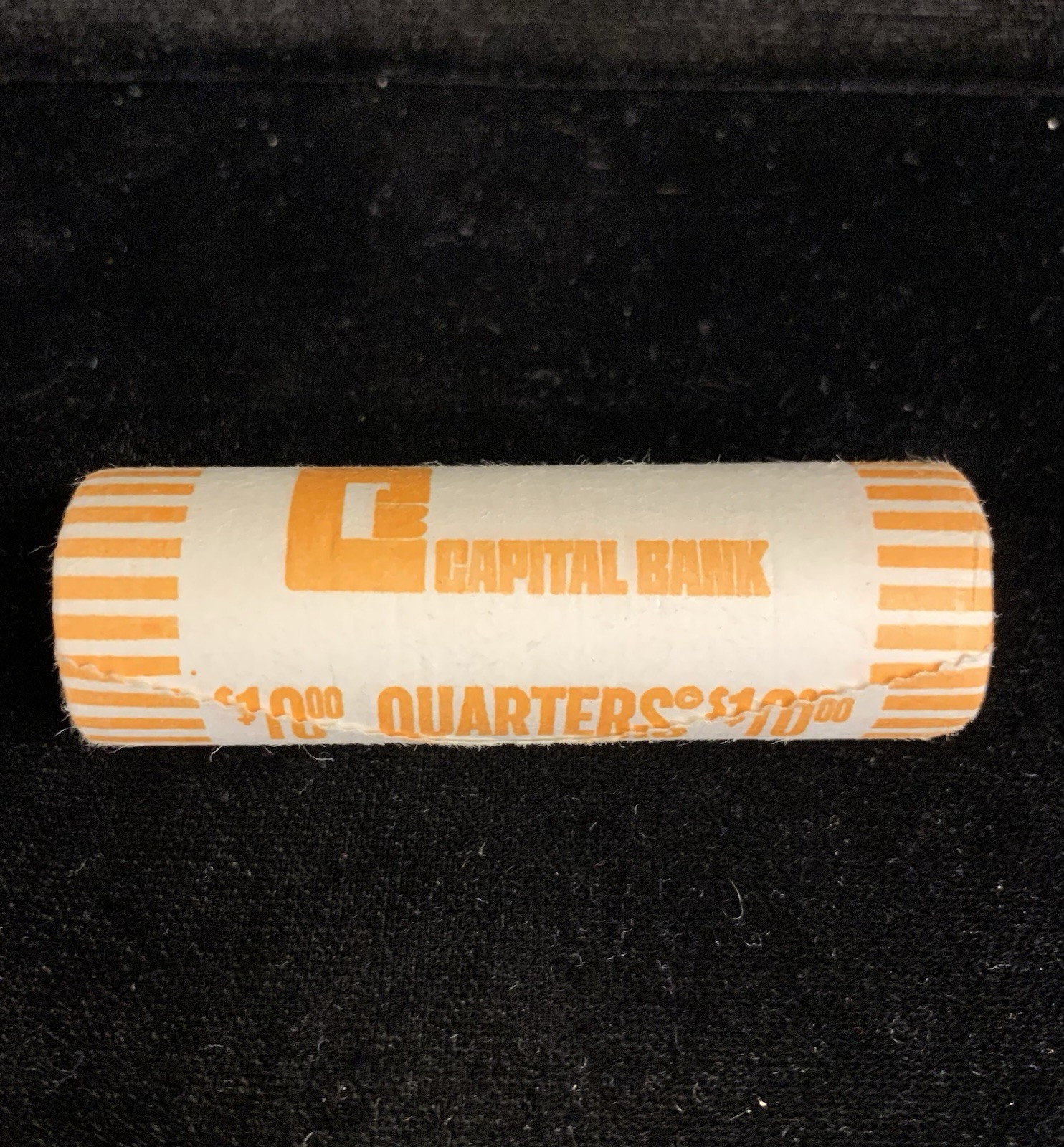 Vintage 1976 Bicentennial Quarter Roll OBW Machine Crimped Rainbow Toned Ends B4