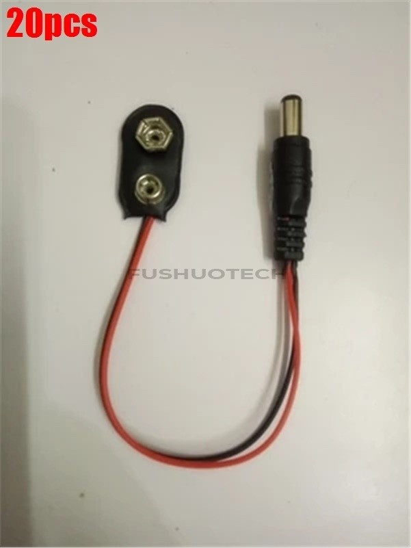 20pcs DC 2.1MM Power Plug 9V Snap I-Type Line Snaps New Ic tf *mp