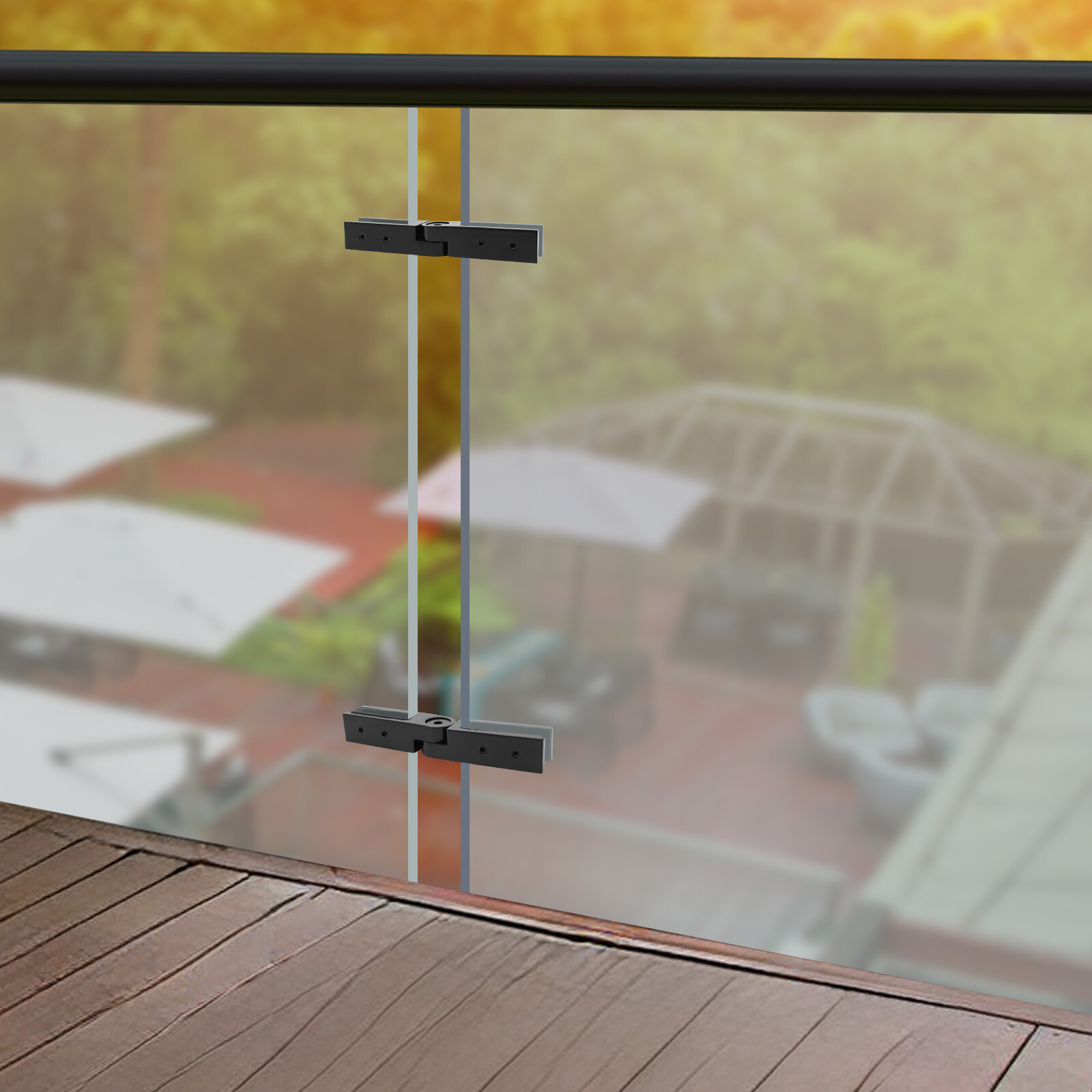 2 PCS Glass Railing Clamp with Adjustable Angle Stainless Steel NEW