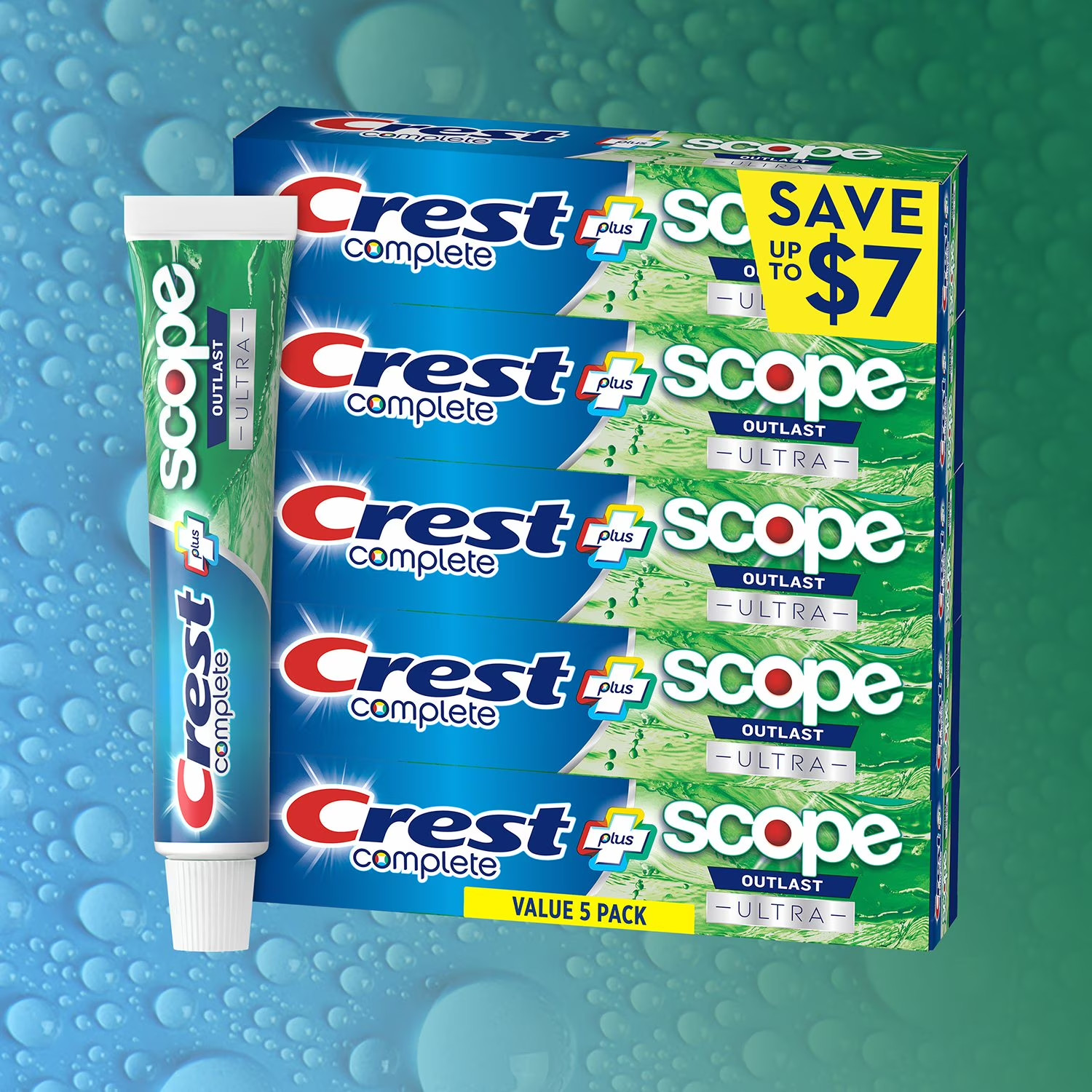 Crest Complete + Scope Outlast Ultra Toothpaste, 6.3 oz., 5 pk.