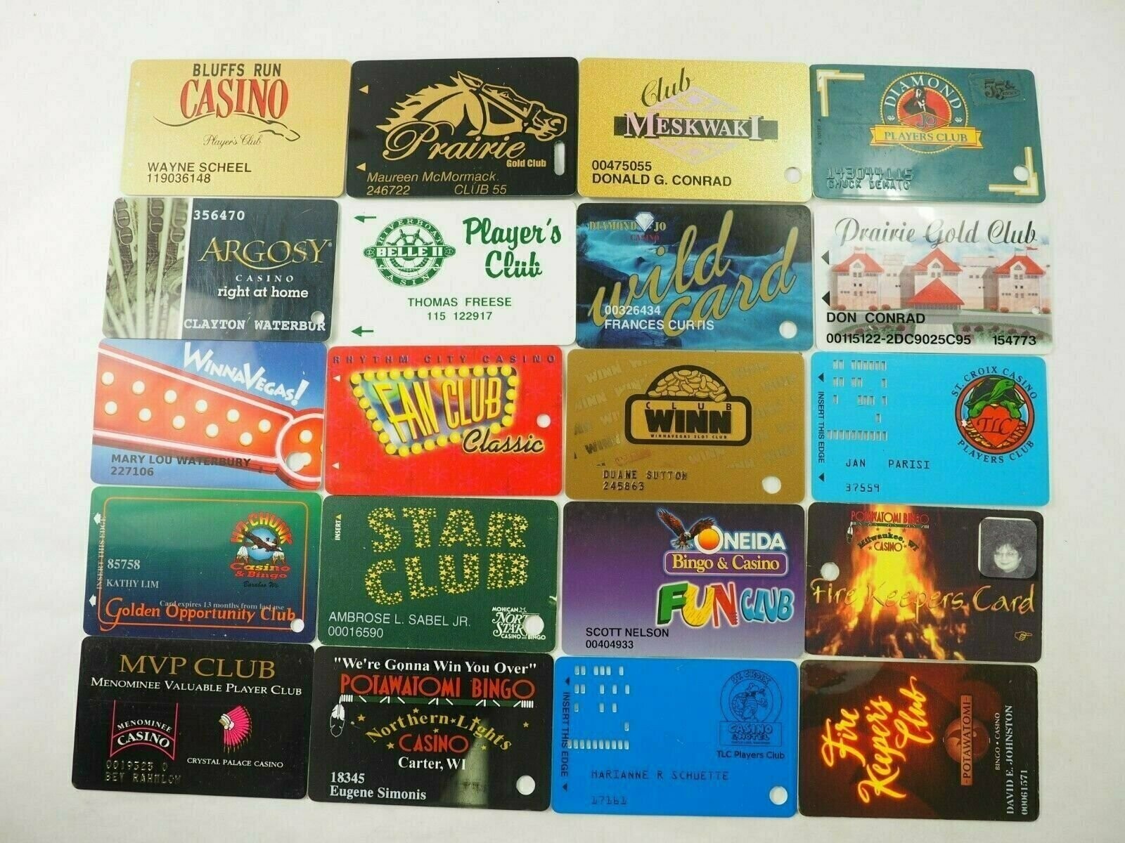 Wisconsin & Iowa Casinos Players Club Cards 19 Types You Pick