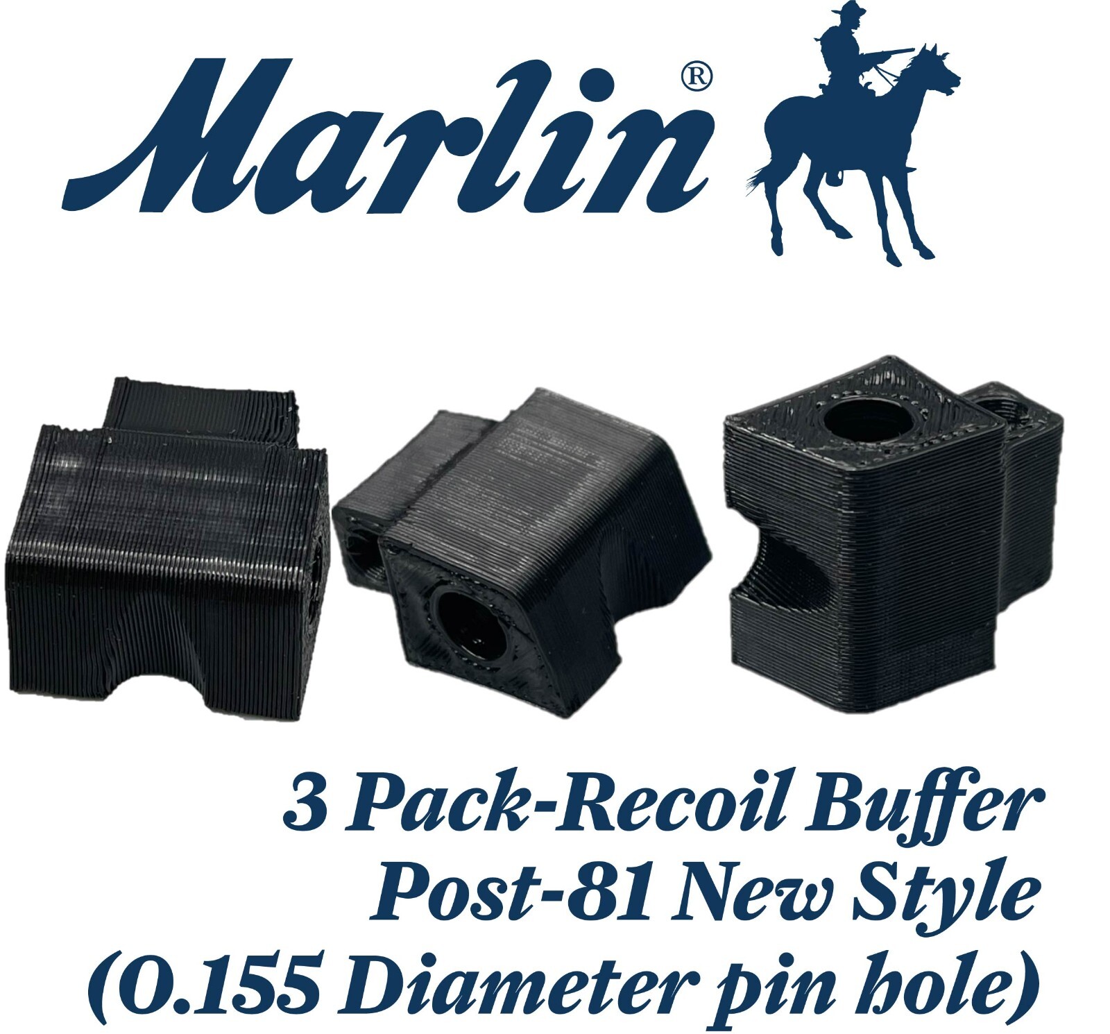 Marlin Recoil Buffer (0.155) - 60, 70, 70P, 795, 75, 99 .22 New Soft TPU 3-Pack