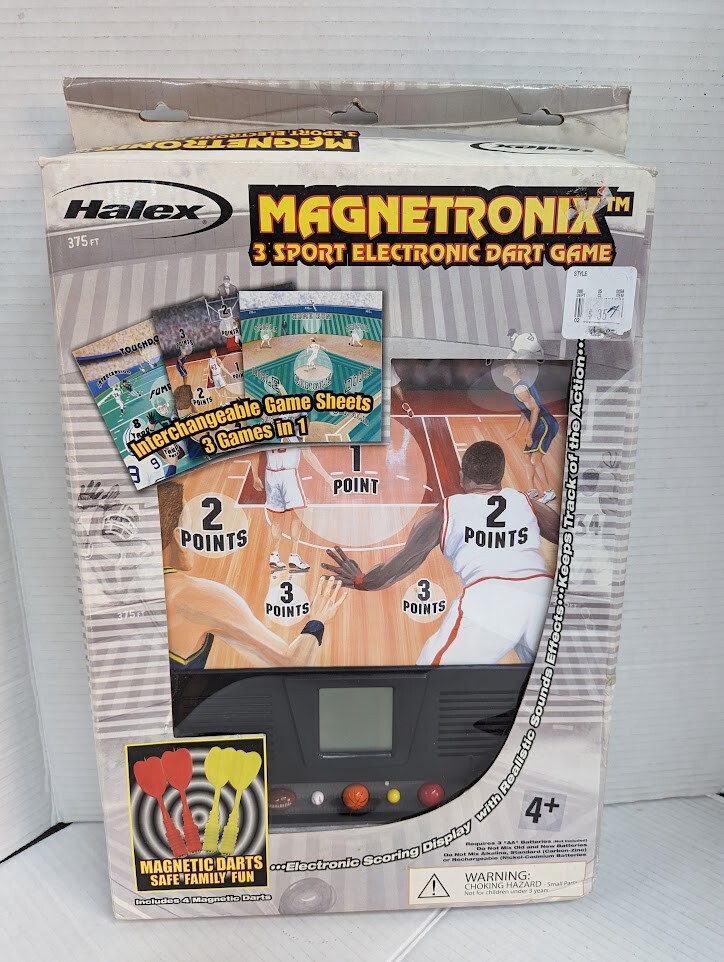 Halex Magnetronix 3 Sport Electronic Dart Game Baseball Basketball Football NEW