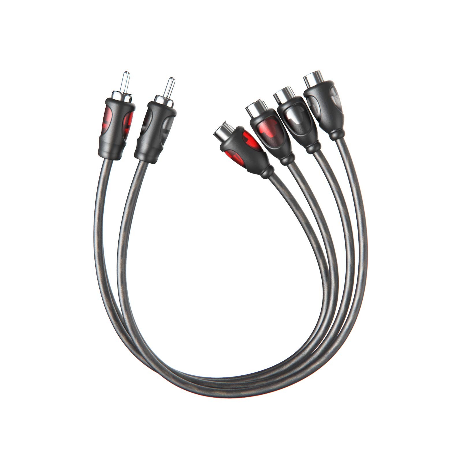 ROCKRIX 1ft RCA 1 Male to 2 Female Audio Speaker Y Adapter 1 feet, 2F1M