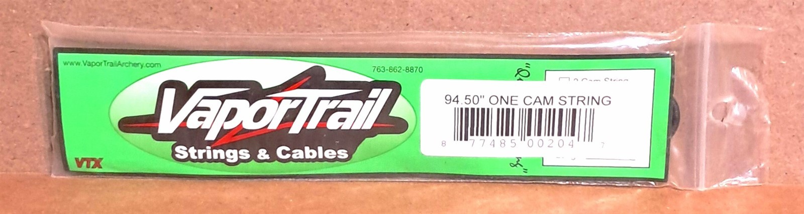 VaporTrail Archery Premium Replacement String for Solo Cam & 1 Cam Bows 94 1/2"