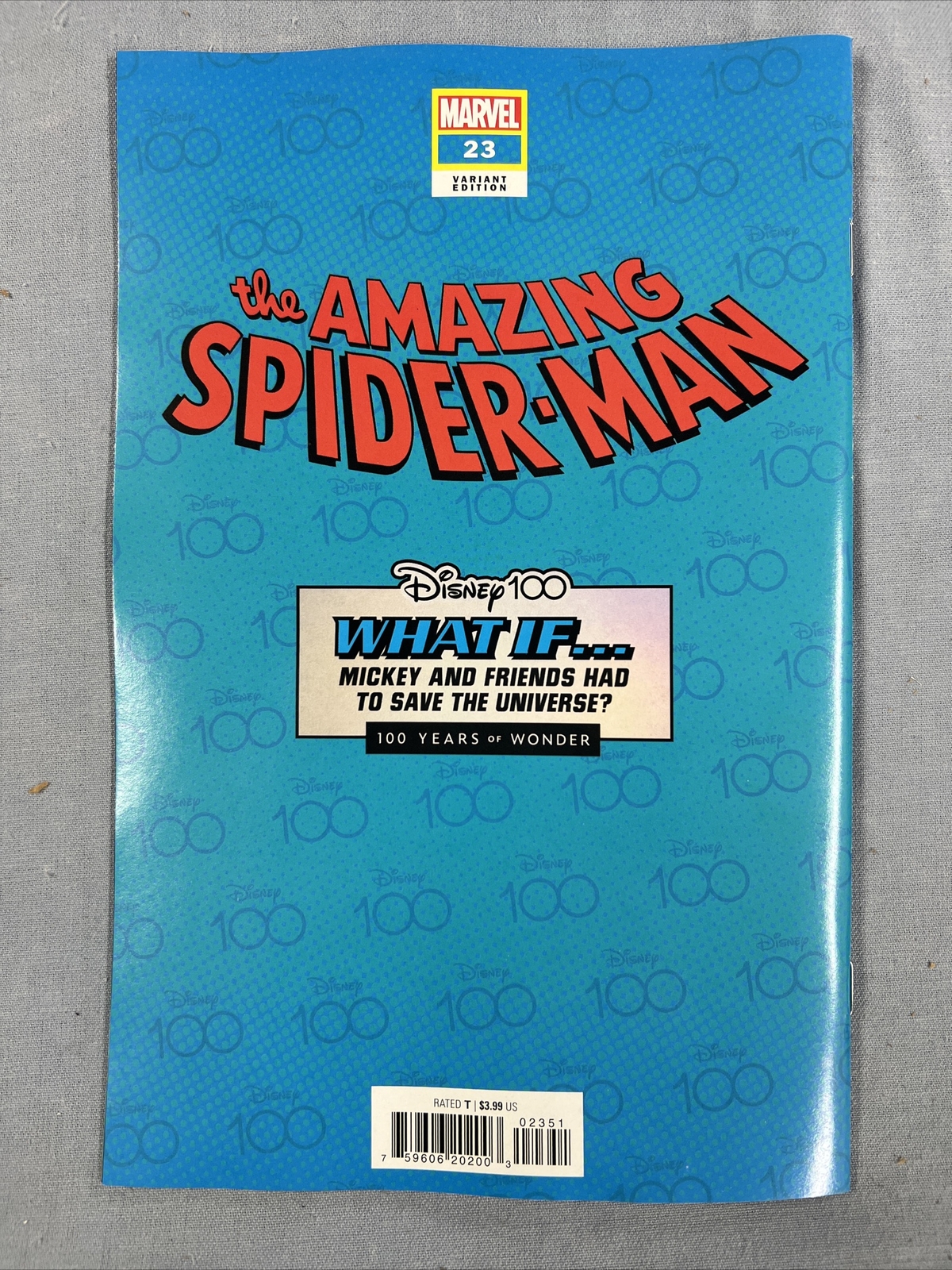 Marvel Comics AMAZING SPIDER-MAN #23 Infinity Gauntlet DISNEY100 Variant (2023)