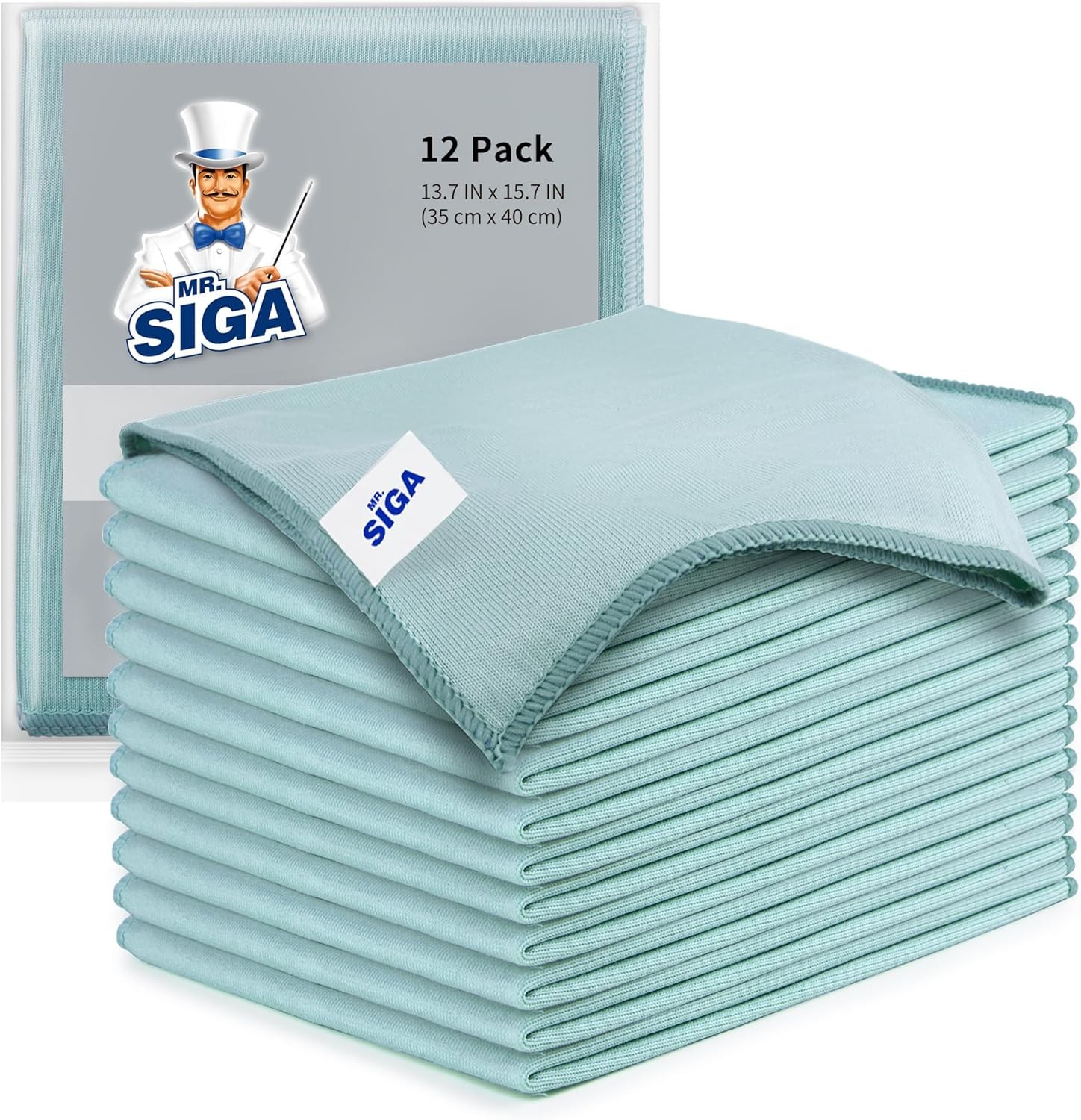 Ultra Fine Microfiber Cloths for Glass,35 x 40cm 13.7" x 15.7"