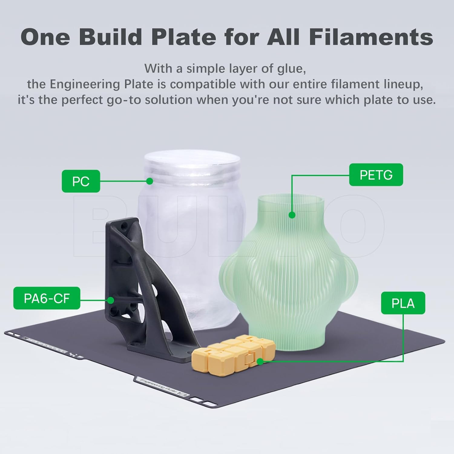 Original Bamboo H2D/H2S Engineering Plate, High-Temperature Smooth Surface Plate