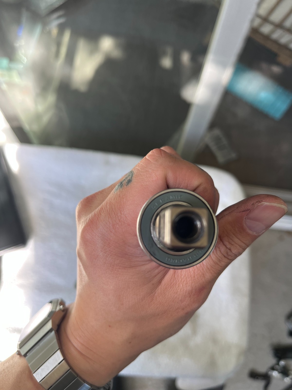 PMP Titanium Bottom Bracket BB - English (ISO) Threaded, 68mm Shell, 107mm Axle