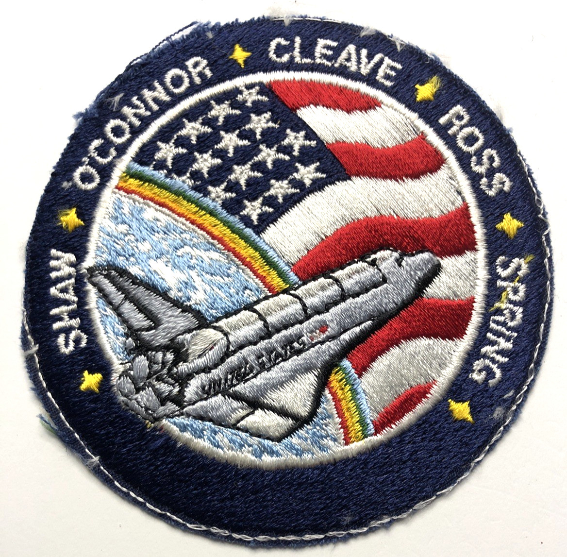 NASA Space Shuttle Patch 4"- shaw o'connor cleave ross spring