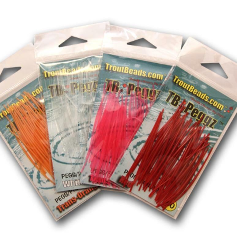 TroutBeads TB Peggz Package of 50 Peggs Trout Bass Fishing Choice of Colors