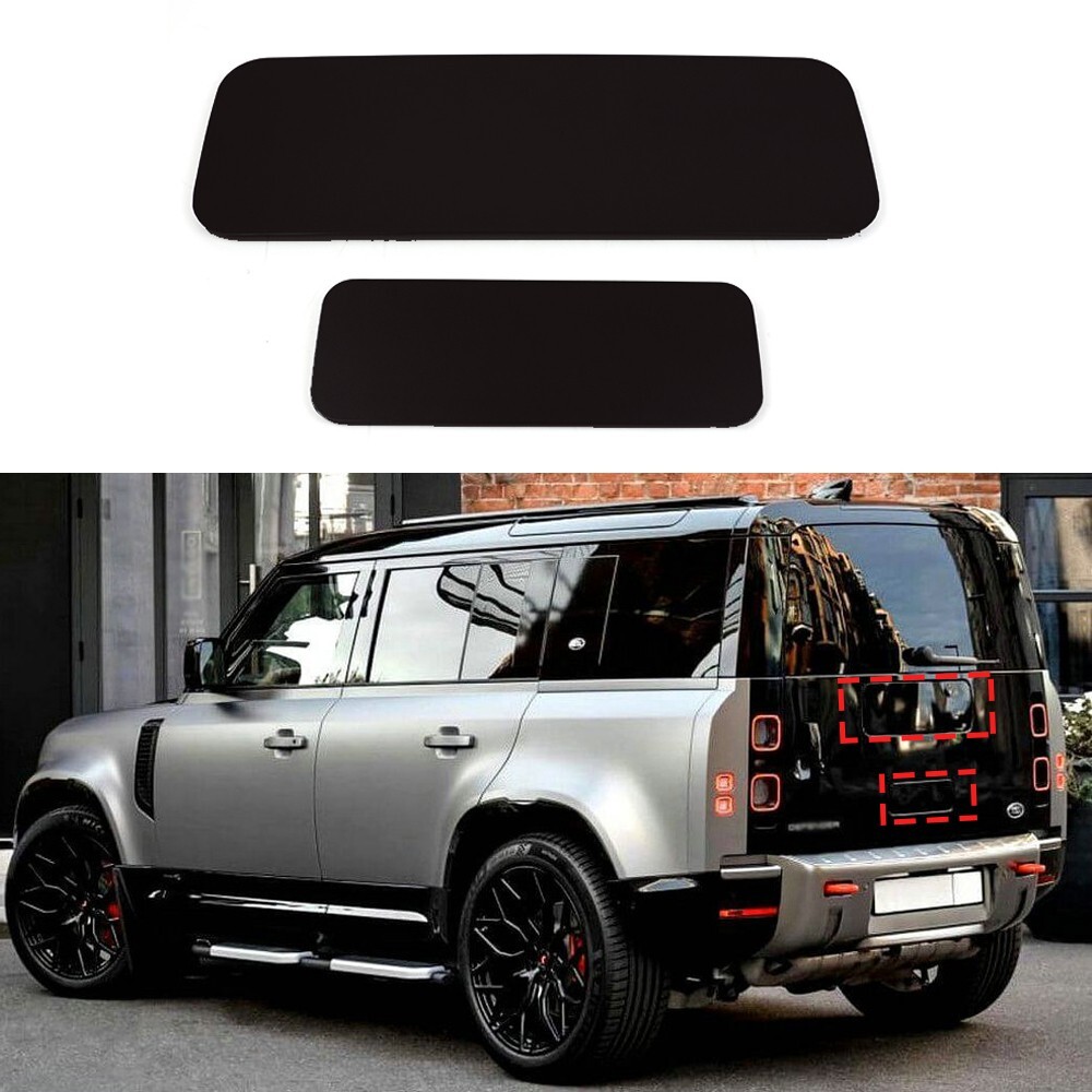 2PCS Rear Tire Wheel Cover Plate Fit For LR Defender 90 110 2020-2025 ABS Black
