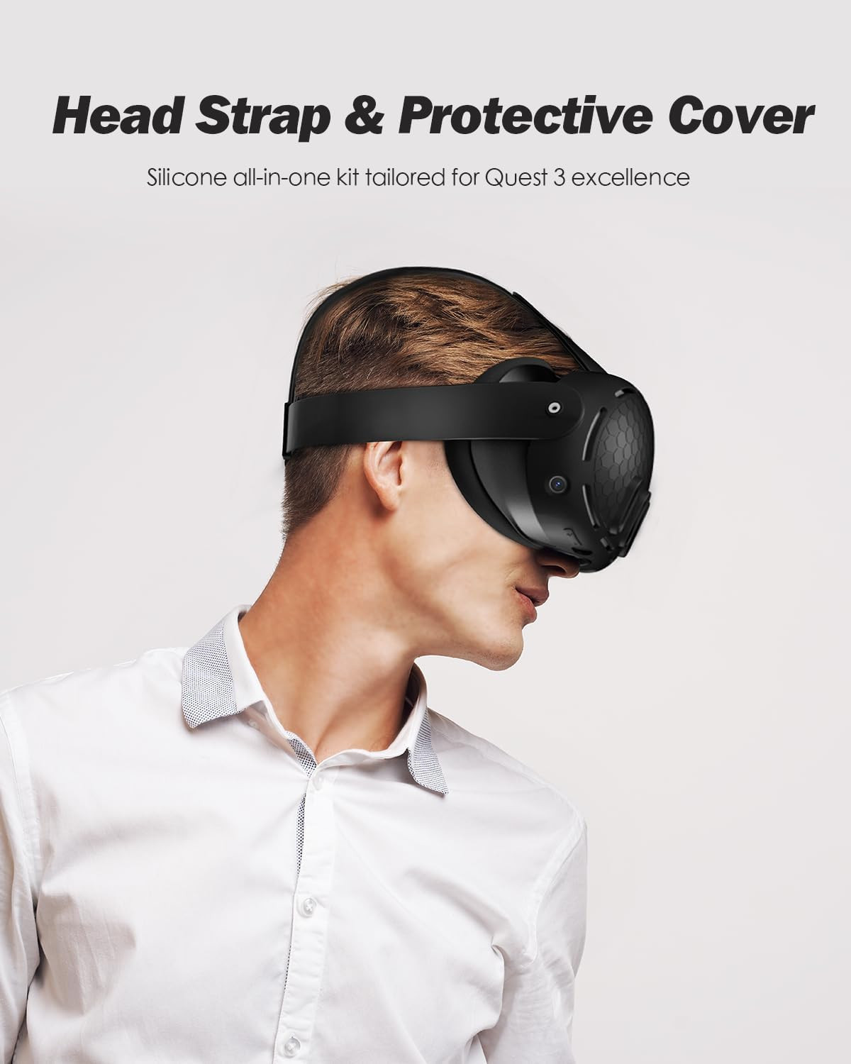 Silicone Head Strap & Protector Cover for Meta/Oculus Quest 3 Accessories Lightw