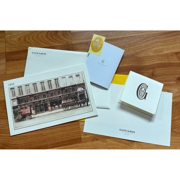 Goyard Brown and CreamThank You Card Design