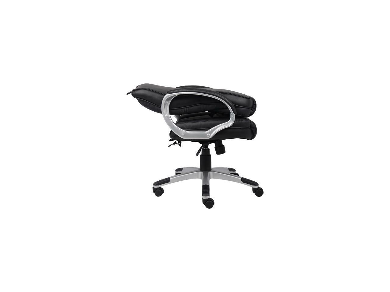 Boss Office Products Boss Black Upholstered with LeatherPlus Executive Chair B86