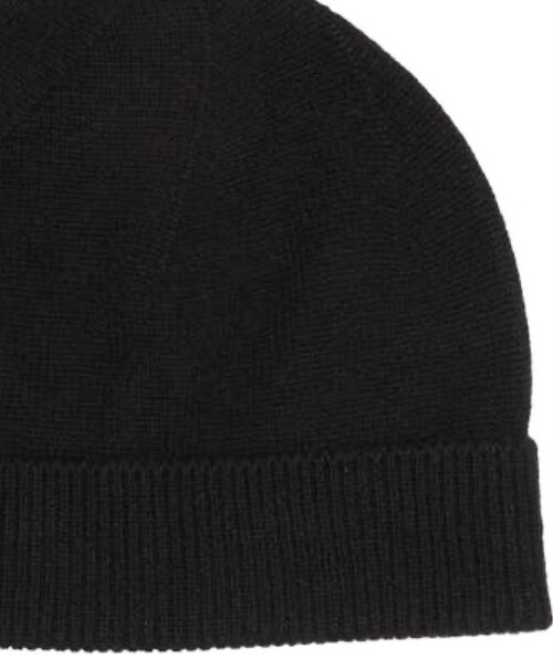 PHENIX 100% Cashmere Knit Hat Black Womens NWT $90 Slouch Ribbed Beanie OS