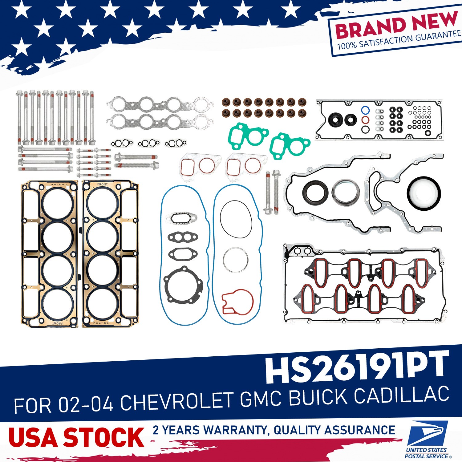 Engine Head Gasket Set HS26191PT-1 OEM Replace For Chevrolet GMC Cadillac Buick