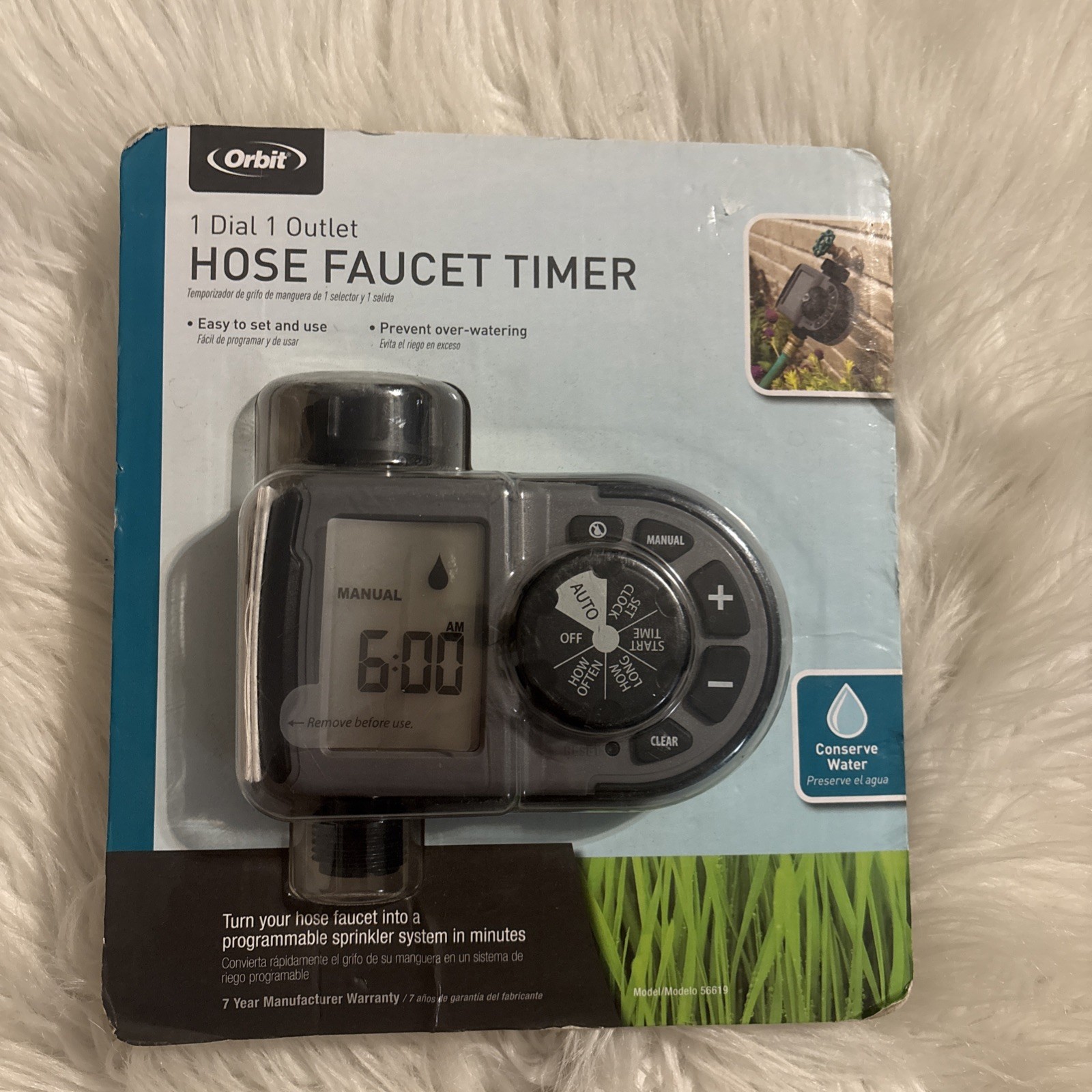 NEW Orbit 56619 One-Outlet Hose Faucet Electronic Programmable Time D4