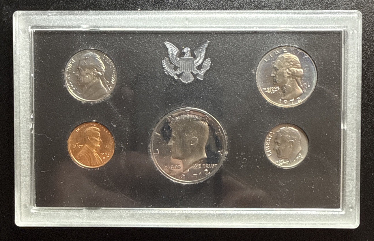 1972 S US Mint Proof Set OGP 5 Coin