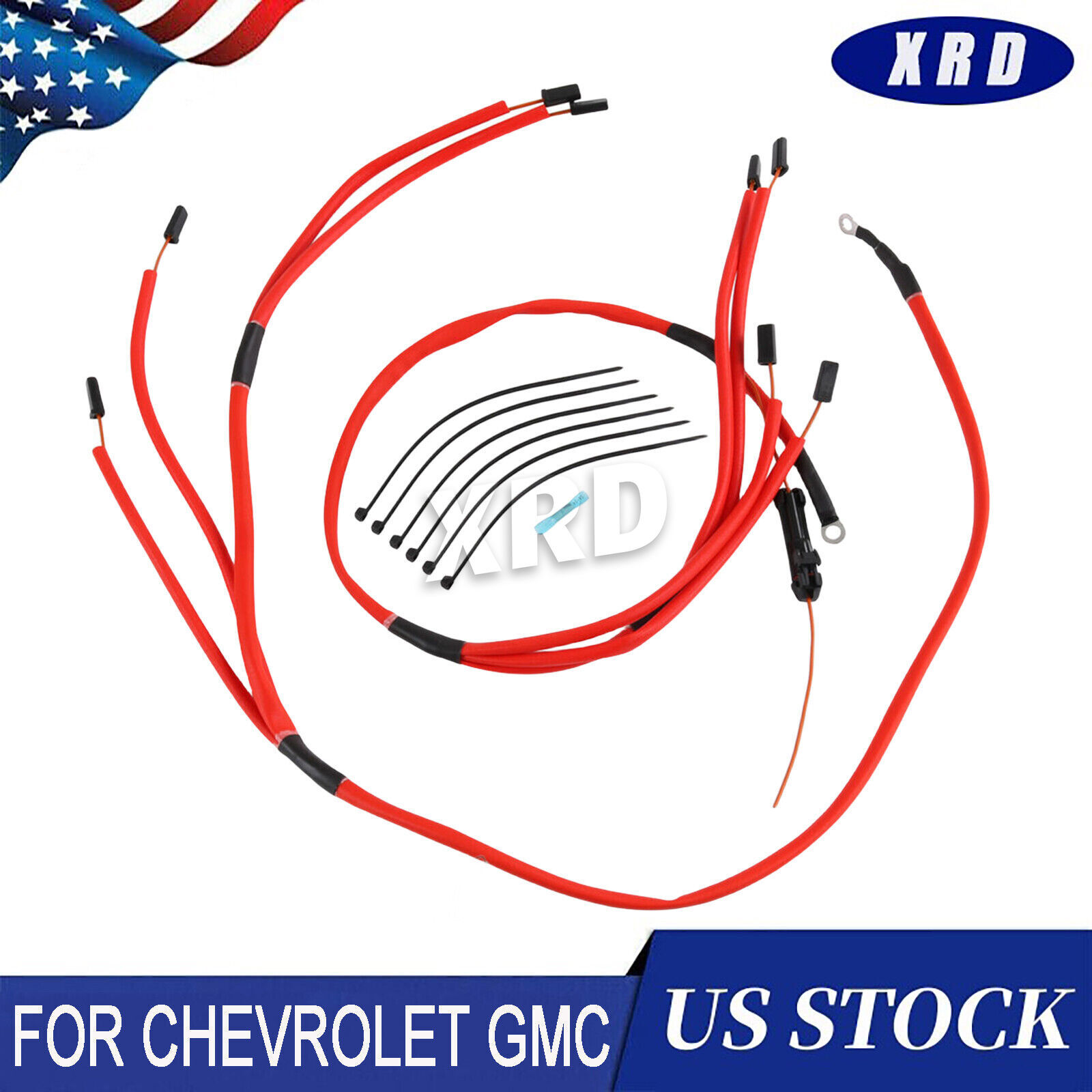 NEW 1200°F Insulated Glow Plug Harness Red FOR CHEVROLET GMC 6.5L Turbo Diesel