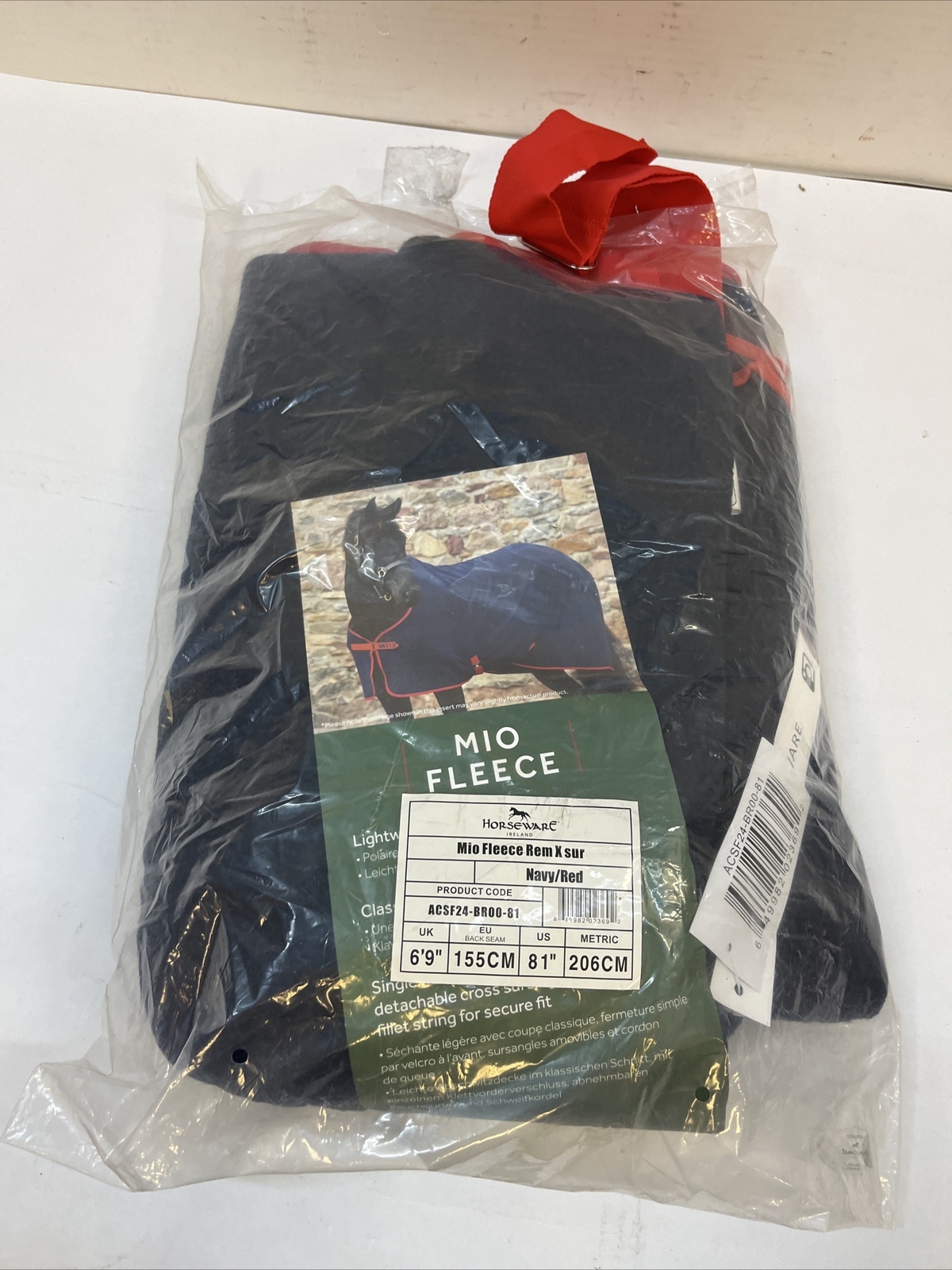 Horseware Mio Fleece Cooler 81” Navy/Red