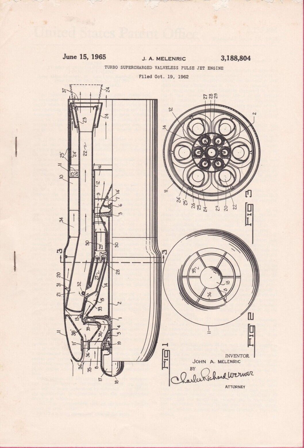 VTG Thermo-Jet Pulse Jet Engine Inventor Documentation & Information, no engine