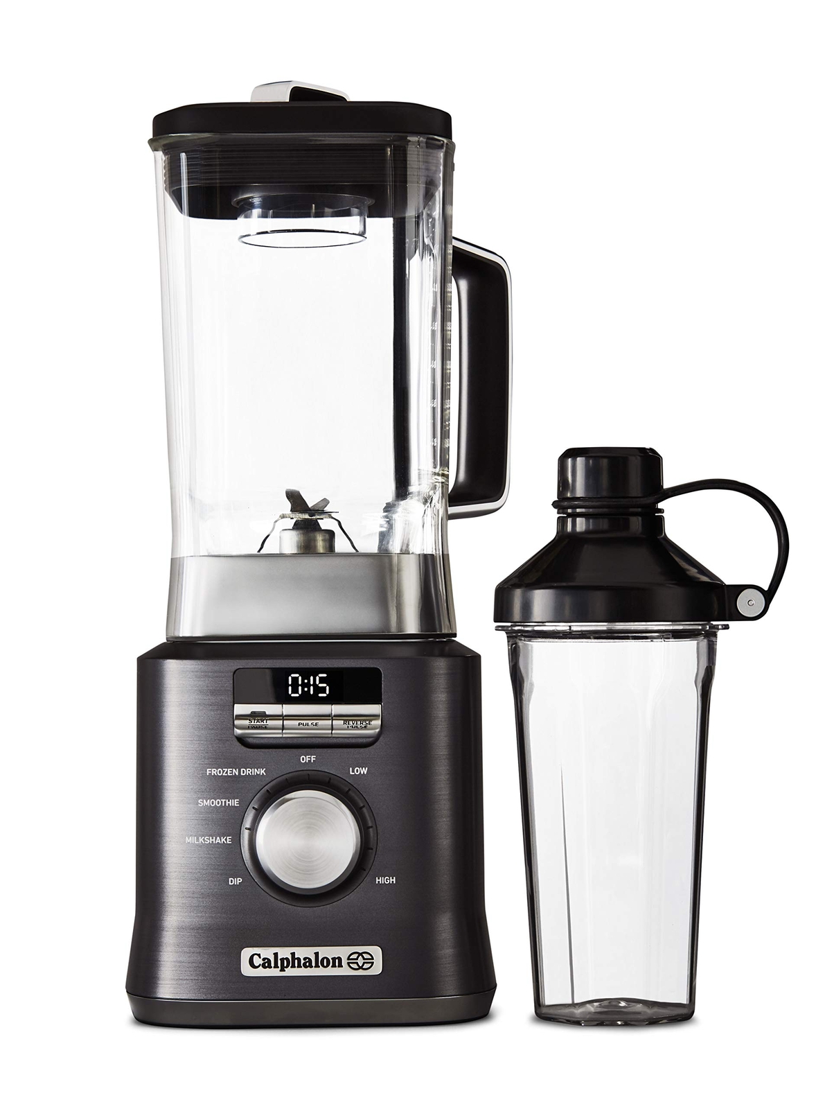 Calphalon Auto-Speed 68 Oz Blender with Blend-N-Go Smoothie Cup and BPA-free ...