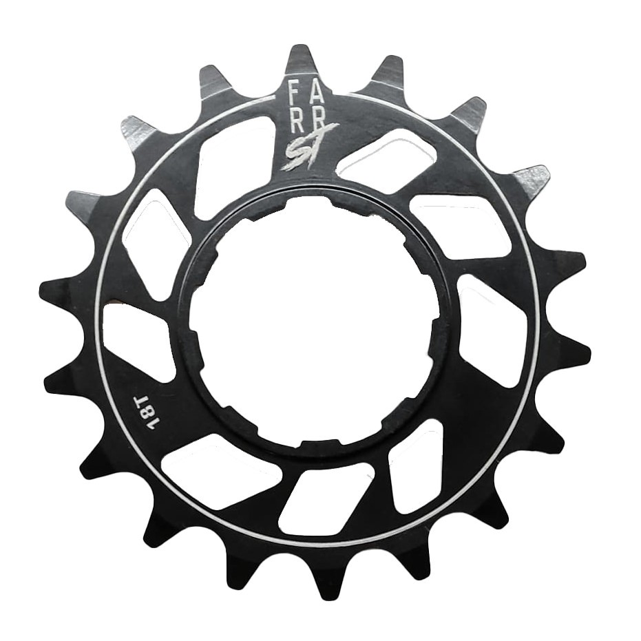 Farr-ST BMX CrMo Singlespeed Cog, HG, 3/32" Chain, 18t Polish Black