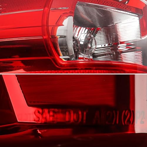 Left Tail light Assembly Compatible with Chevy Left (Driver Side) Red Trim