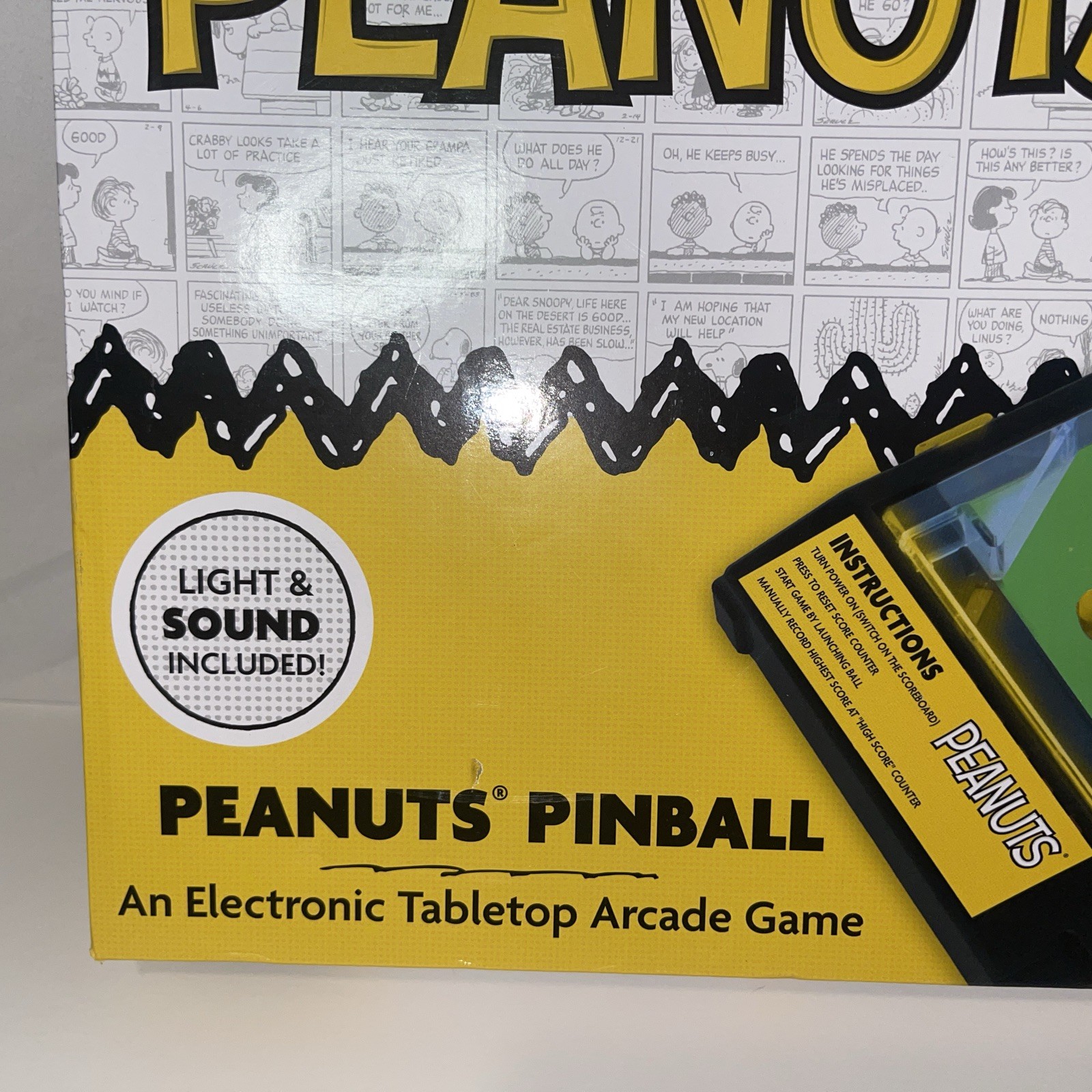 Peanuts Pinball Electronic Tabletop Arcade Game - in Original Box