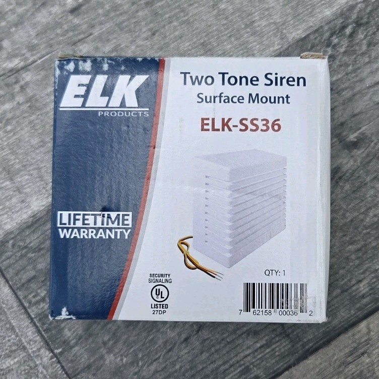 ELK Products ELK-SS36 Two-Tone Surface Mount Siren Alarm Speaker