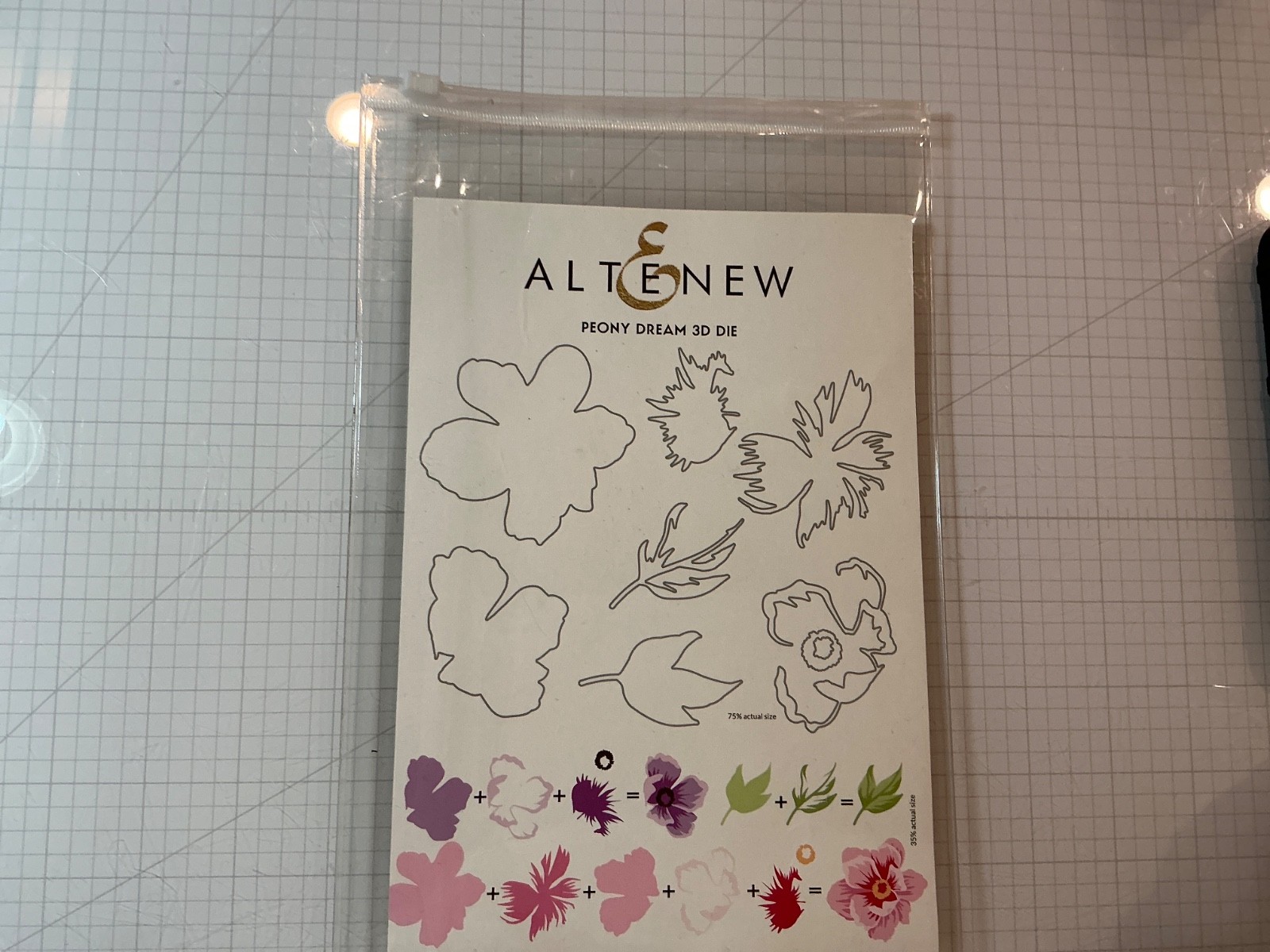 Altenew Peony Dream 3D Die Set, #ALT2029 - Used