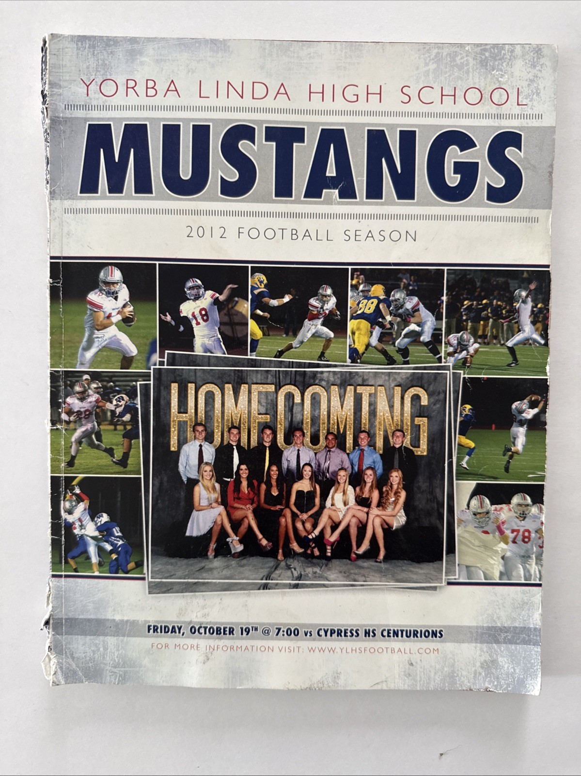 Yorba Linda High School Mustangs 2012 Football Season Program