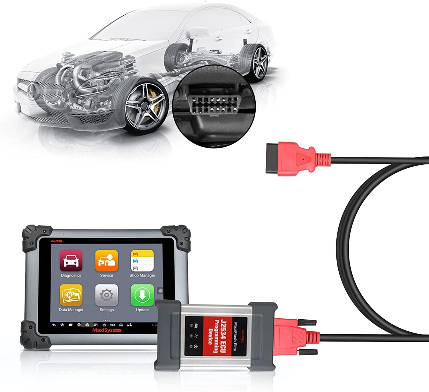 RYRYIL OBD2 Main Test Link line Cable for Autel MS908/Mini MS905/DS808/MK808