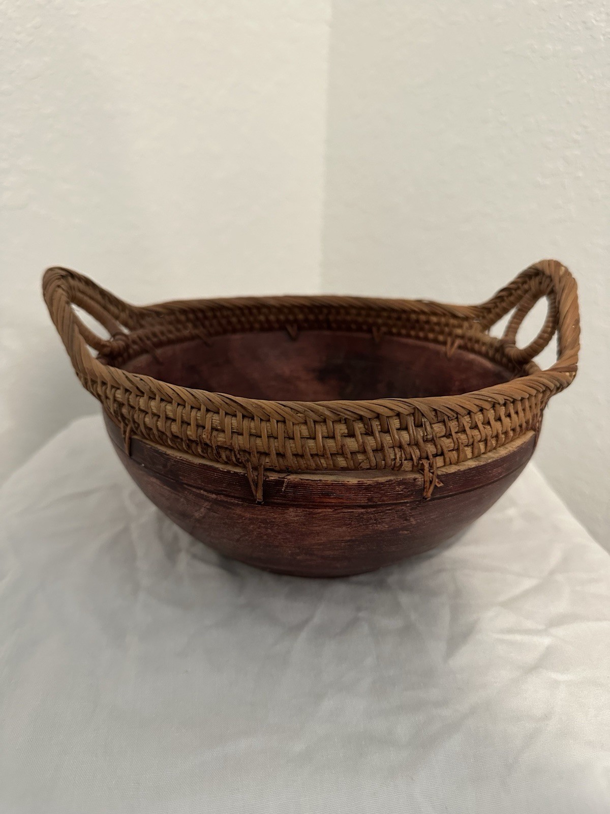 Handmade Woven Basket Bowl Piece