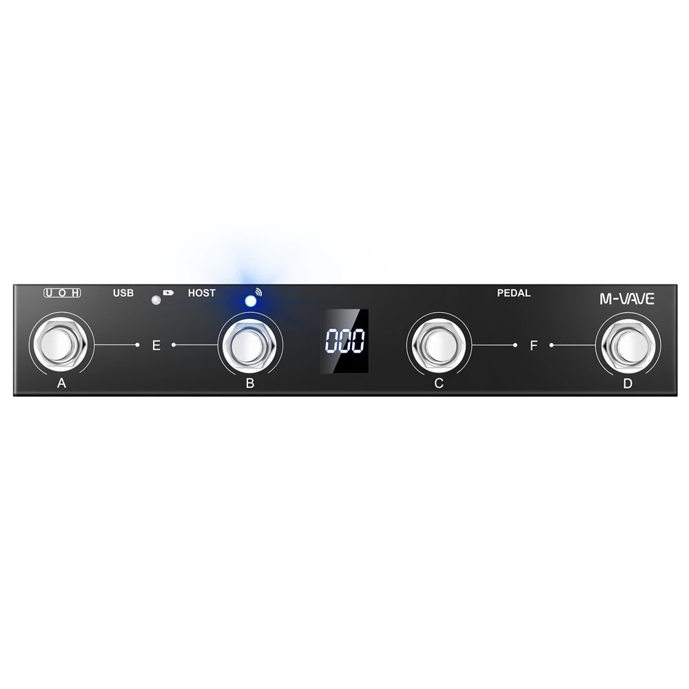 M-VAVE Chocolate Plus MIDI Footswitch 4 Buttons Controller Built-inUSB MIDI Host