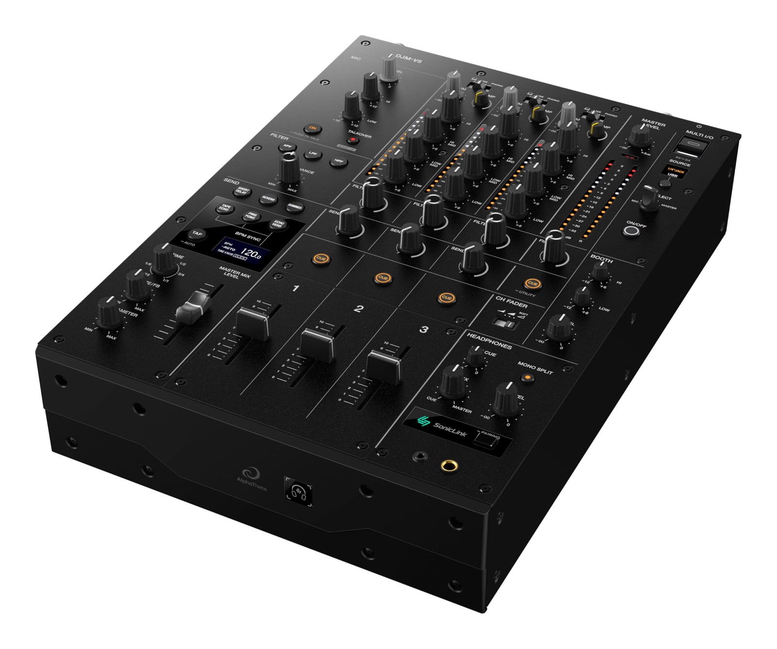 AlphaTheta DJM-V5 Professional 3-Channel DJ Mixer High Resolution New JDM