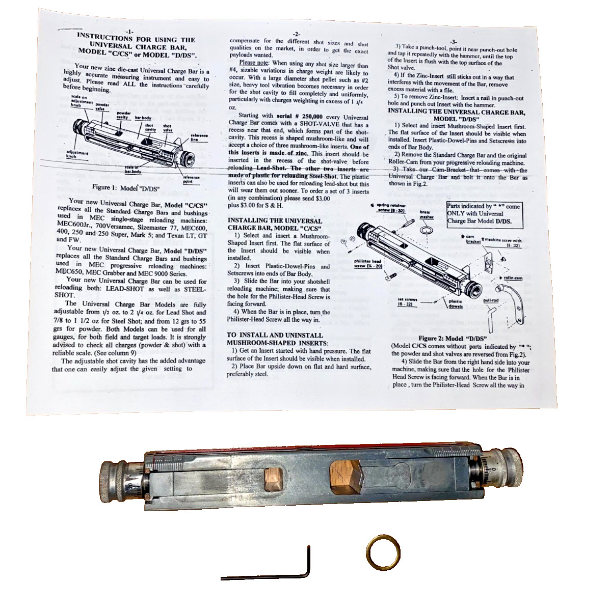 Universal charge bar Model C For Mec Single Stage Reloaders
