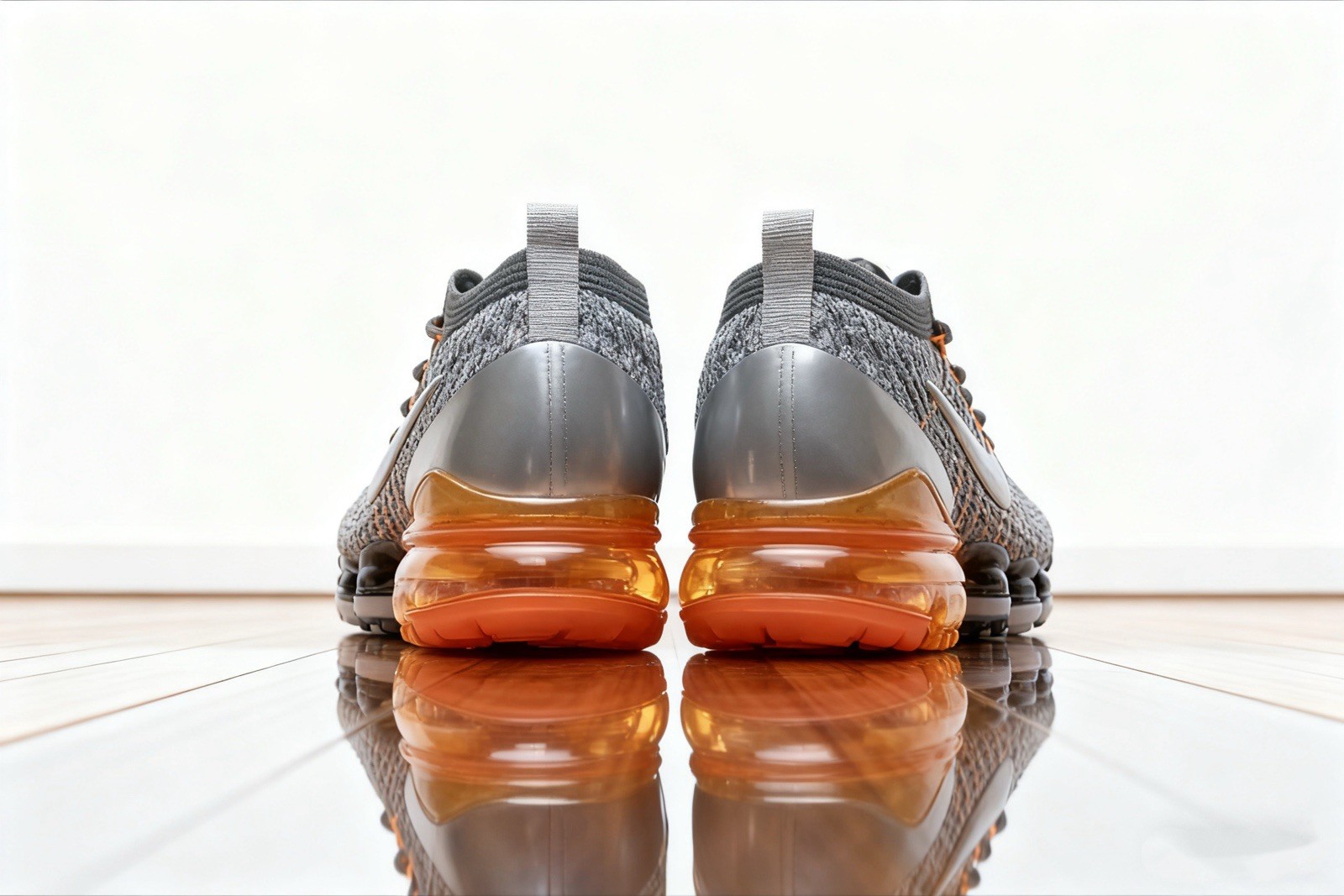 🔥New Nike Air Vapor Max Flyknit 3 grey-orange men's shoes free shipping