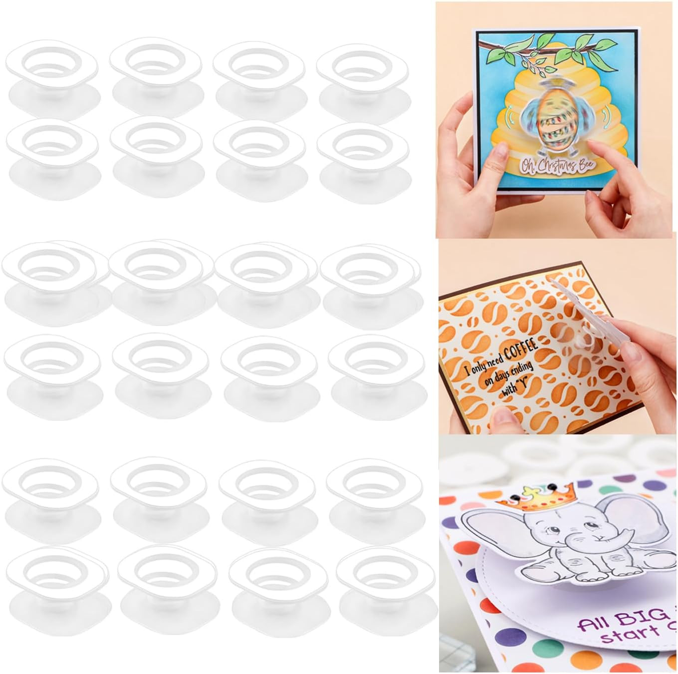 30Pcs/Set Mini Action Wobbles,Self-Adhesive Springs,Small Wobblers Movers for Ca