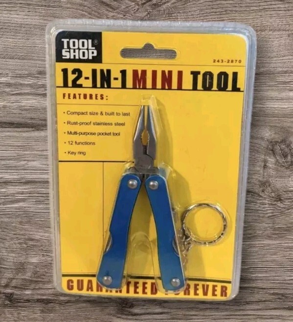 NOS Tool 12 In 1 Pocket Knife Mini Multi Purpose Stainless Steel Key Ring Shop