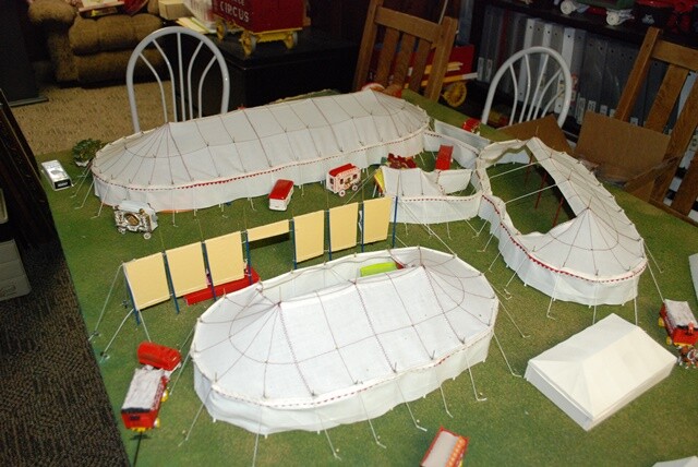 Circus Tent Set, all 4 tents  White complete ready to setup N Scale