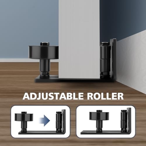 Sliding Barn Door Floor Guide for Bottom Adjustable Roller - 8 Assemble BSSR1