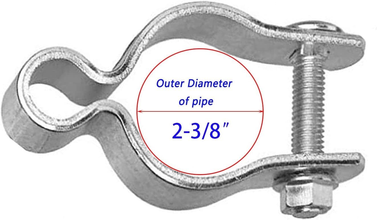 2 Pack 2-3/8inch Chain Link Fence Frame Gate Post Hinge/Galvanized Steel Zinc Pl